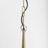 Willson  Black Iron with Antique Brass Dome Pendant Light, by Mercana, 17" length x 17" width x 29" height thumbnail 7