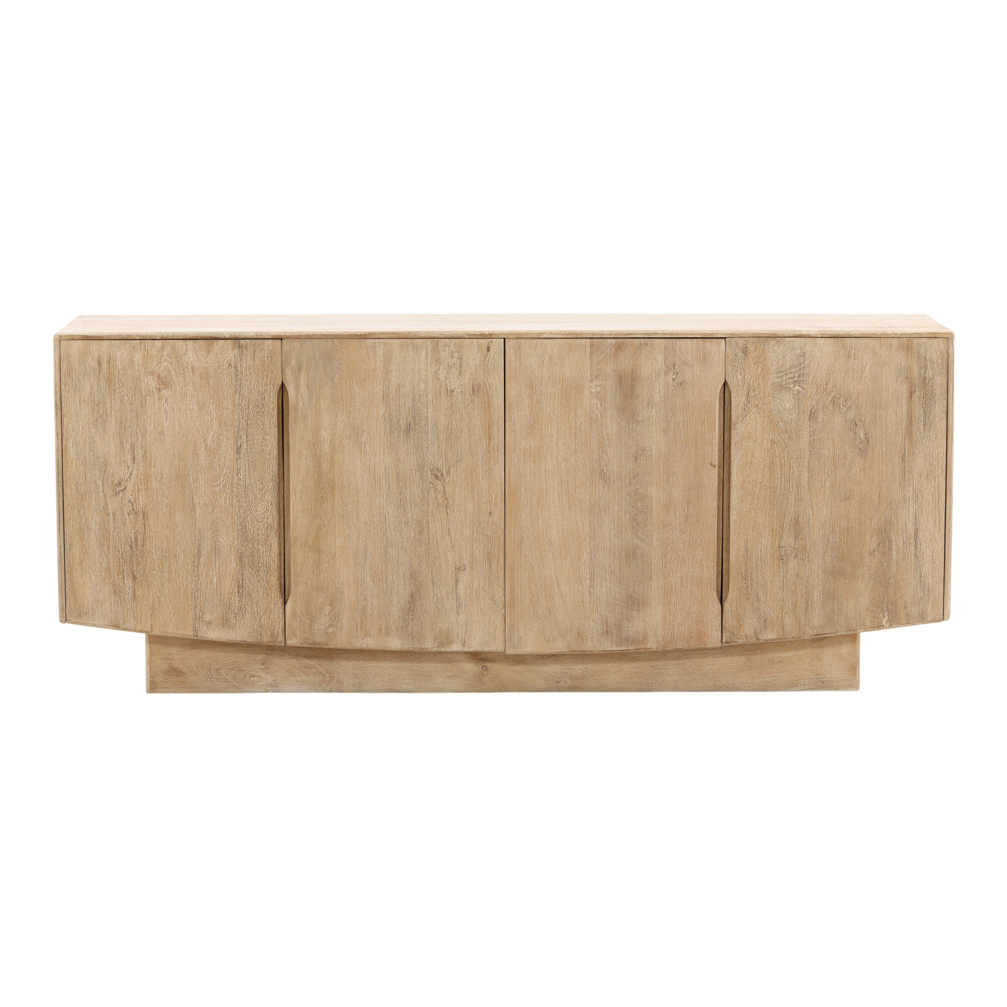 Hartland Sideboard Light Natural, Sideboards & Buffet by Dovetail, 78" width x 32" height x 18" depth View 2