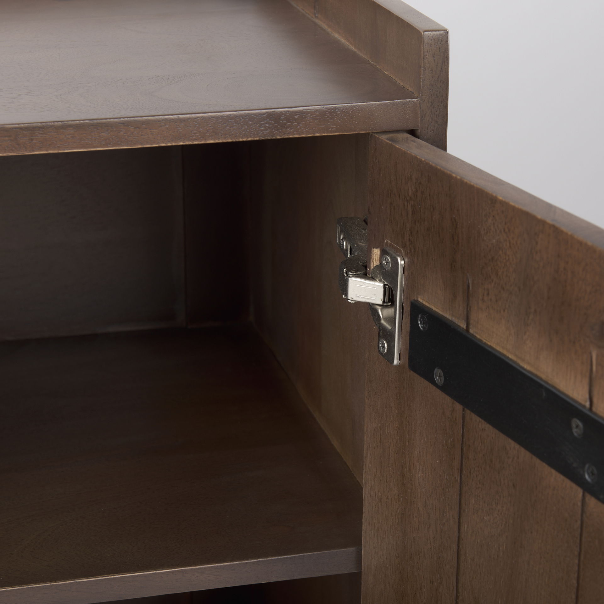 Lillie  Medium Brown Wood 2 Door Tray Top Accent Cabinet, Cabinets & Chest by Mercana, 36" length x 16" width x 32" height View 12