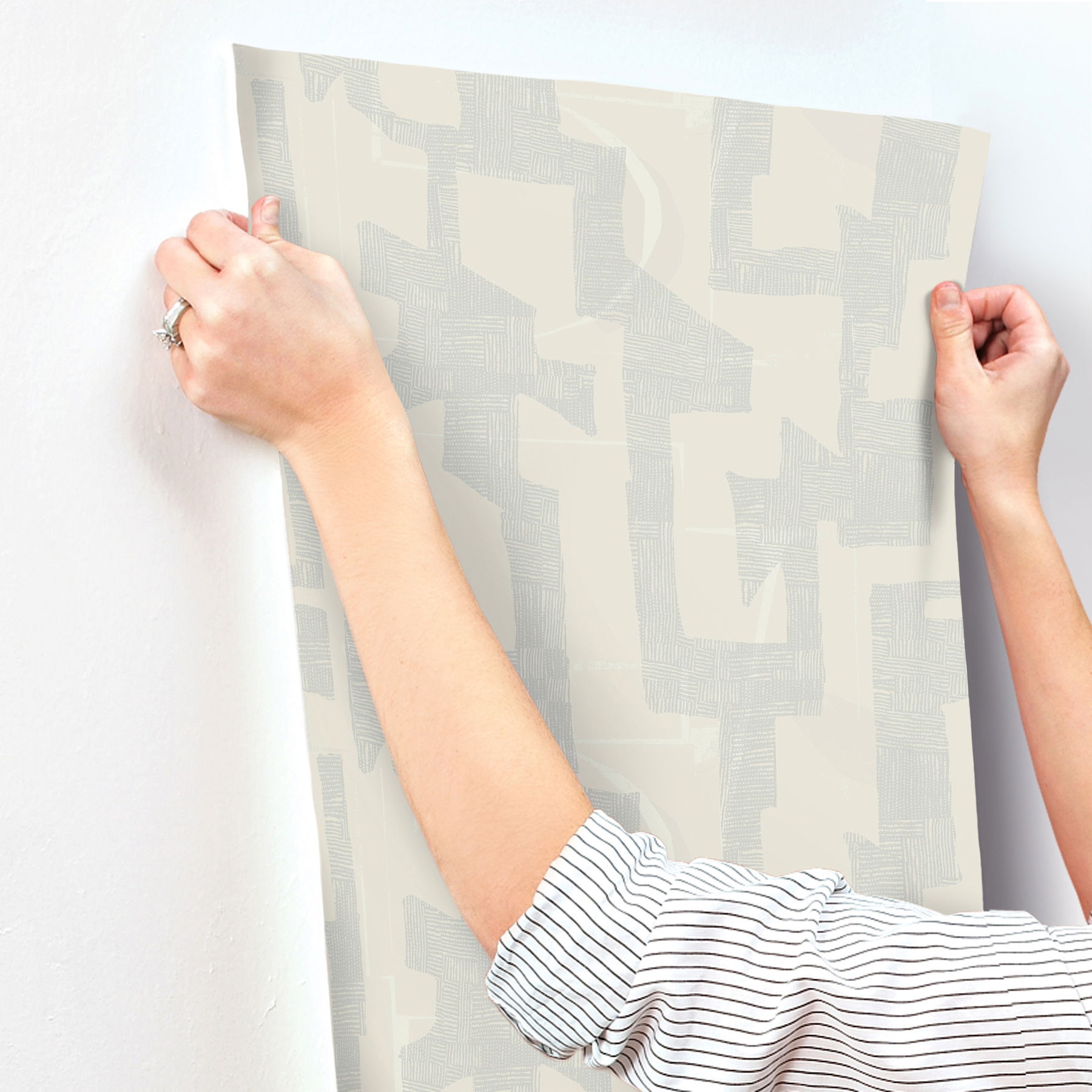 Modern Tribal Neutral & Grey Wallpaper large image 