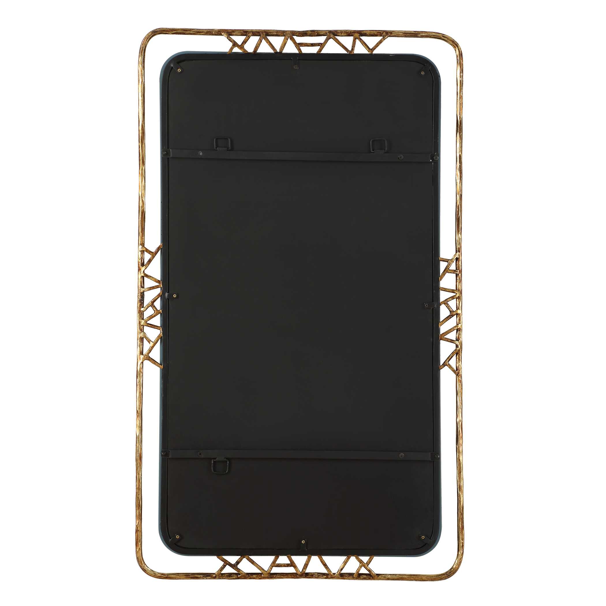 Tahoma Antiqued Gold Mirror large image 