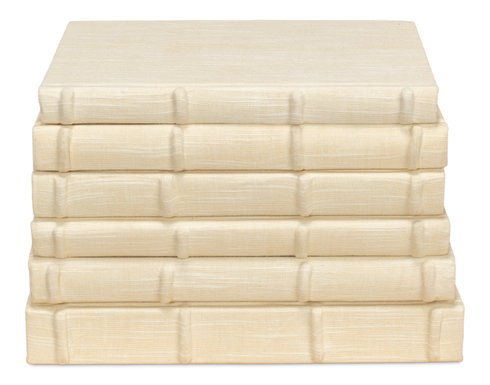 Ecru Linen Books Set/12