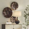Peonia Outdoor Bronze Wall Art Set/3, Sculptural Wall Art by Uttermost, 20" width x 20" height x 2.5" depth thumbnail 4