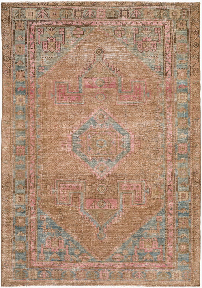 Antique One of a Kind Handmade Rug, by Surya, 6'4" length x 4'4" width