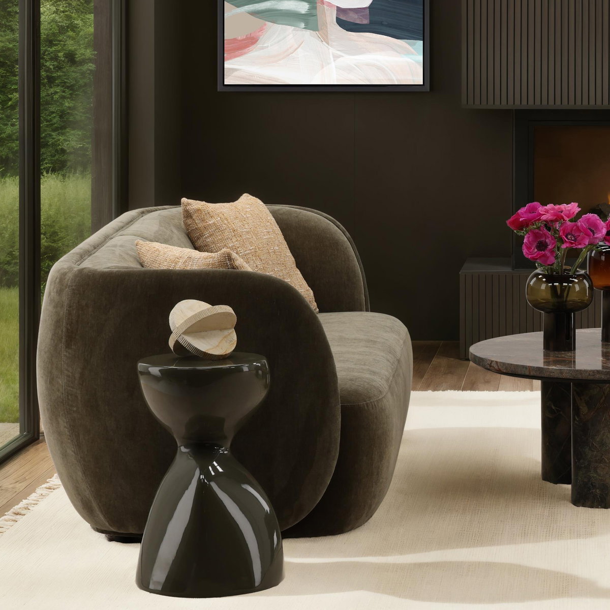 Glenhaven Sofa Olive, Sofas & Sectional by Dovetail, 85.6" width x 30.5" height x 37.75" depth View 7