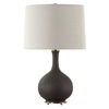 Rimini Black Glaze Table Lamp, by Uttermost, 15" width x 24.25" height x 15" depth thumbnail 5