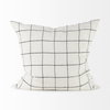 Suzanne 22 x 22 White/Black Square Pattern Pillow Cover, Decorative Pillow by Mercana, 22" length x 22" width x 0.2" height thumbnail 6