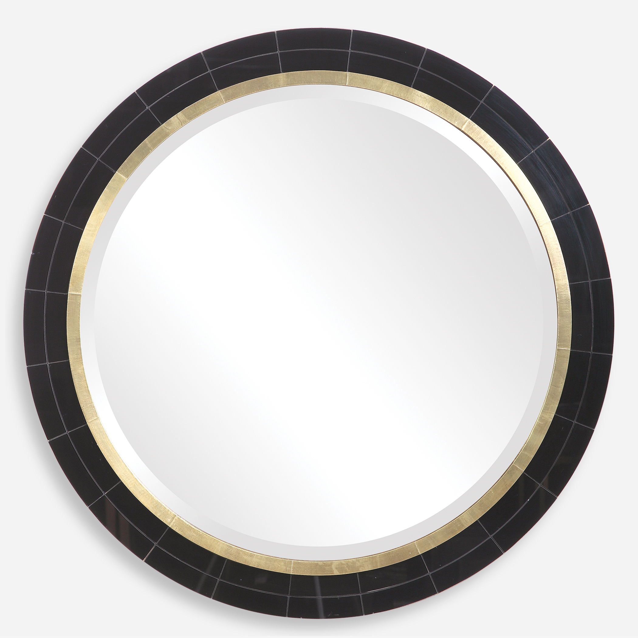 Nayla Tiled Round Mirror large image 