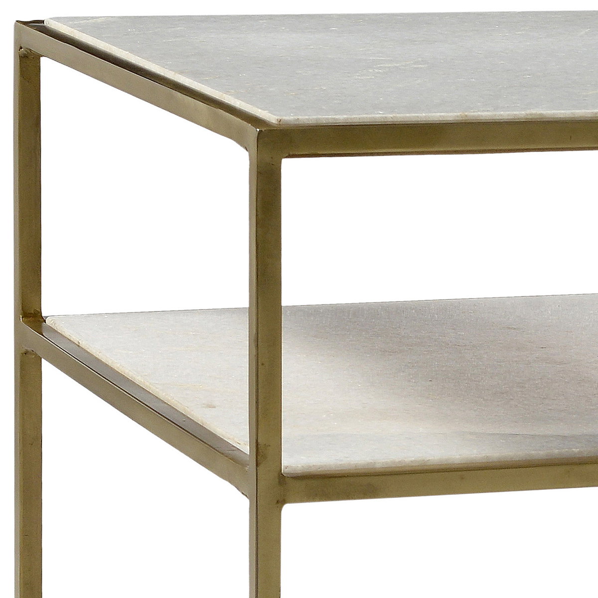 Higgins Side Table Brass, Side & End Table by Dovetail, 22" width x 26" height x 18" depth View 2
