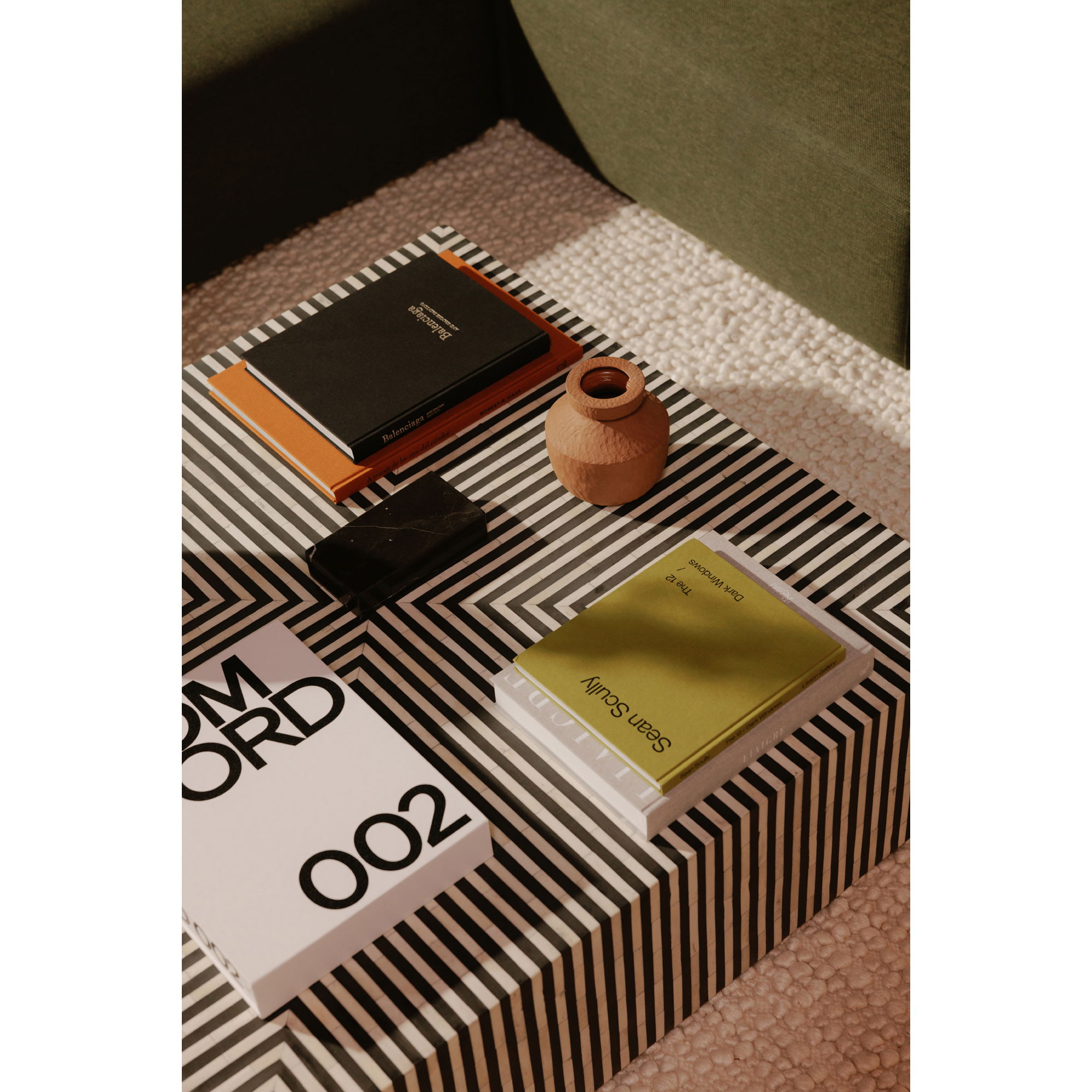 Terning Coffee Table Black And White, by Moe's Home, 40" width x 12" height x 40" depth View 5