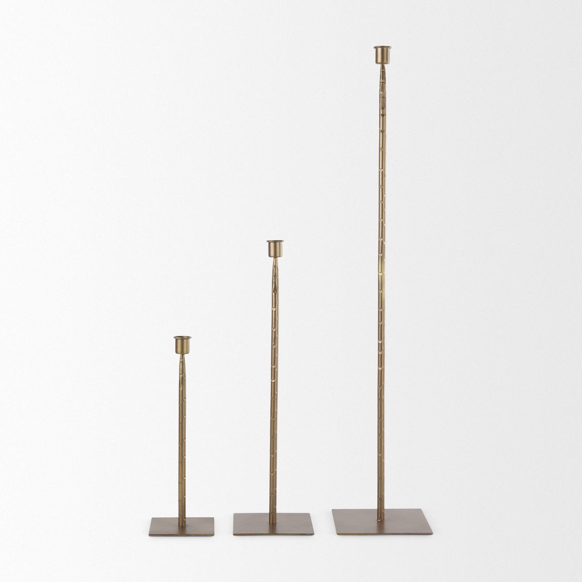 Porter Iron Candle Holder Small, Candles & Candle Holder by Mercana, 4.5" length x 4.5" width x 12" height View 8