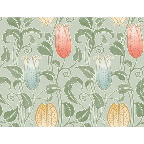 Canterbury Bells Sage Wallpaper