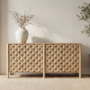 Fulton 4 Door Sideboard Natural, Cabinets & Sideboard by Moe's Home, 72" width x 34" height x 19" depth thumbnail 9