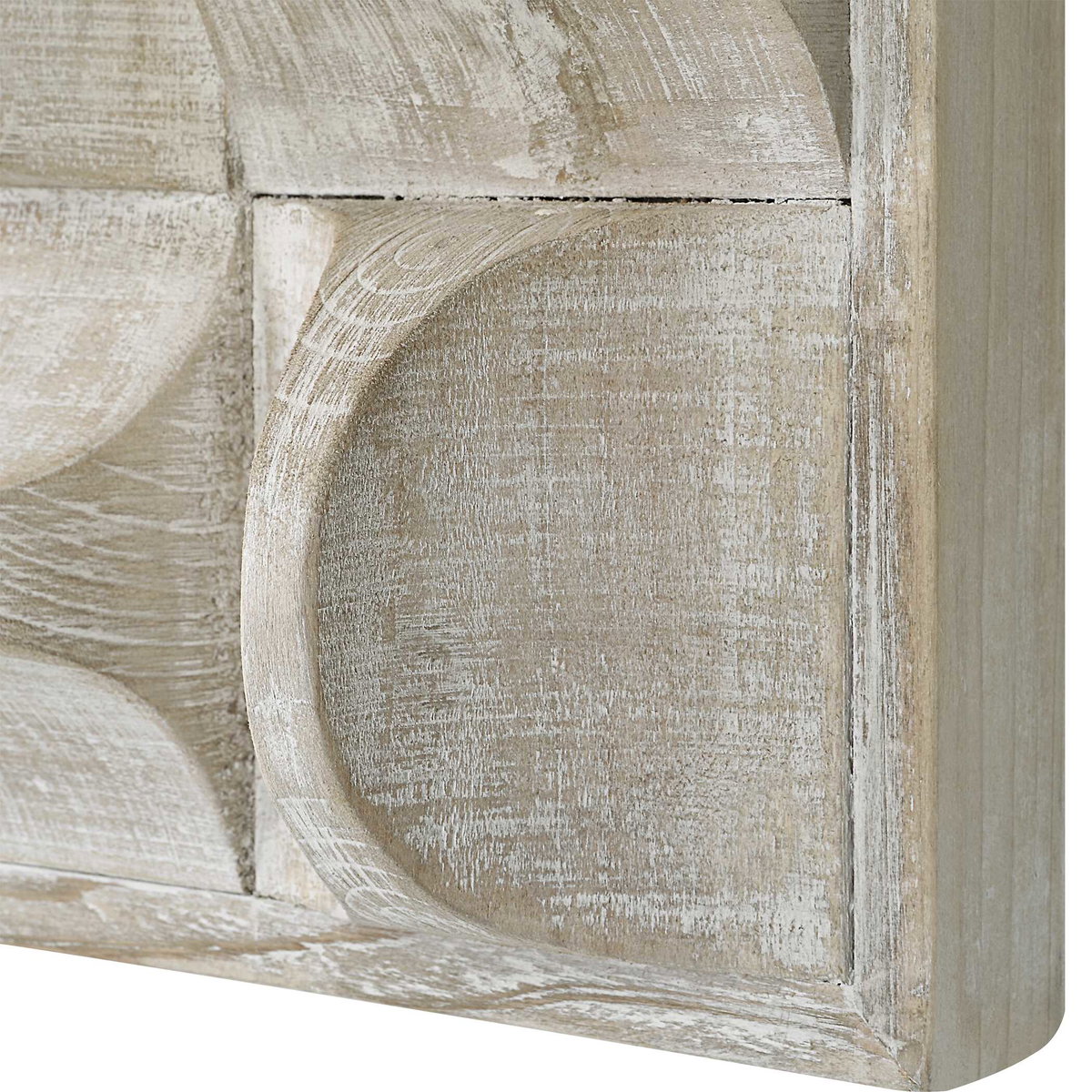 Pickford Wood Wall Decor Natural, Sculptural Wall Art by Uttermost, 20.12" width x 20.12" height x 4.5" depth View 6