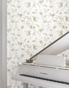 Floral Lace Taupe Wallpaper thumbnail 2