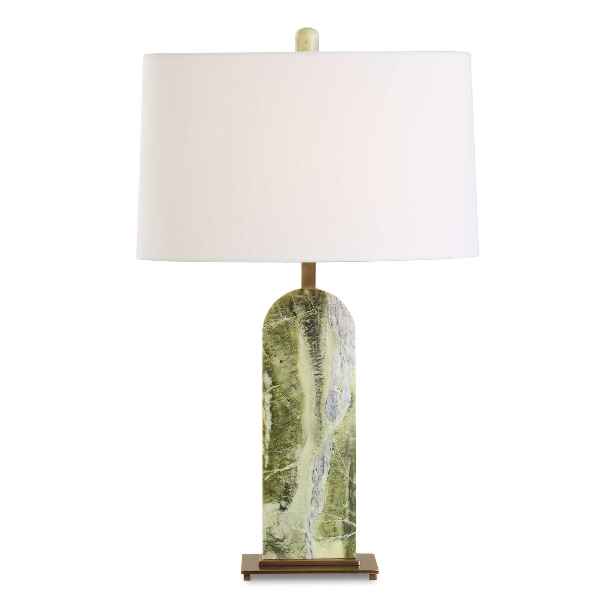 Moorea Green Marble Table Lamp, by Uttermost, 18" width x 28.25" height x 10" depth View 1