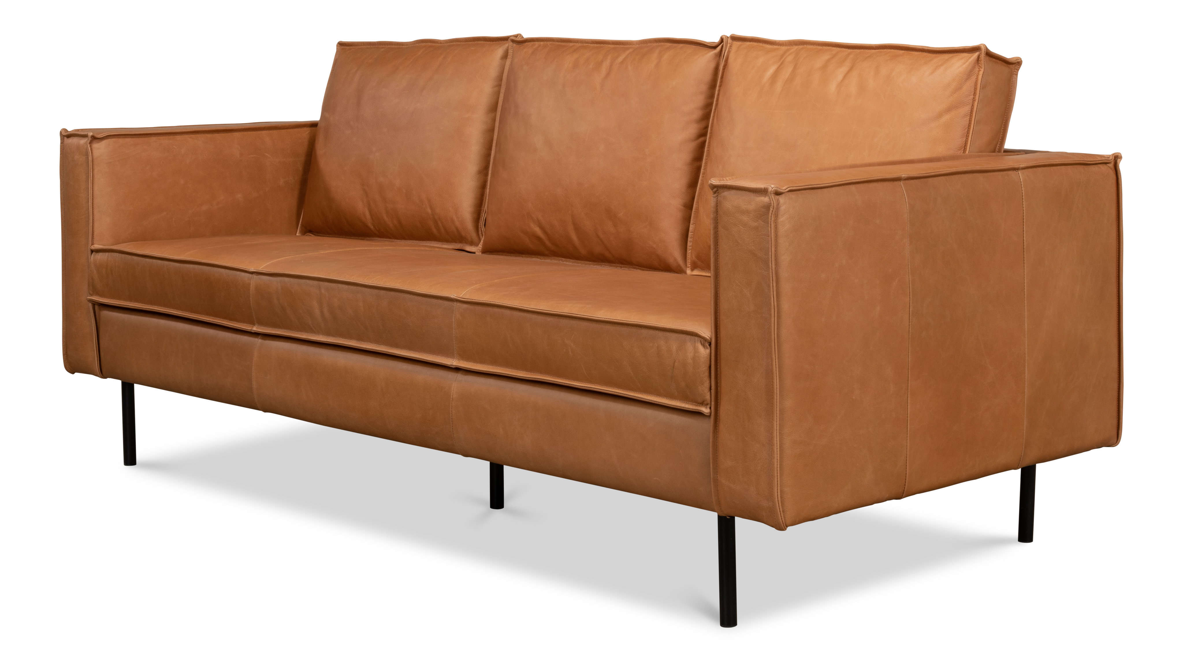Esprit Leather Sofa, Sofas & Sectional by Sarreid, 74" length x 33" width x 32" height View 25