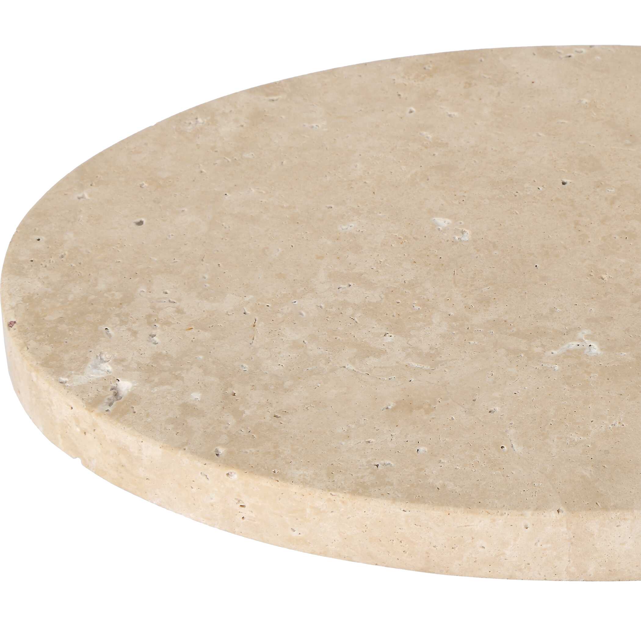 Feranno Travertine Accent Table, Furniture by Uttermost, 12" width x 22" height x 8" depth View 8
