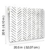 Painted Herringbone Black Peel & Stick Wallpaper thumbnail 5