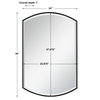 Shield Shaped Iron Mirror, by Uttermost, 2' width x 3'2" height x 1" depth thumbnail 3