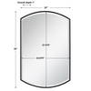 Shield Shaped Iron Mirror, by Uttermost, 24" width x 38" height x 1" depth thumbnail 3