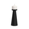 Quadir Tall Matte Black Metal Candle Holder, Candles & Candle Holder by Mercana, 4" length x 4" width x 9.75" height thumbnail 1