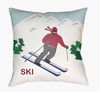 Ski I Accent Pillow, Decorative Pillow by Surya, 20" length x 20" width thumbnail