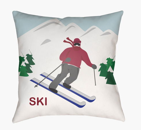 Ski I Accent Pillow
