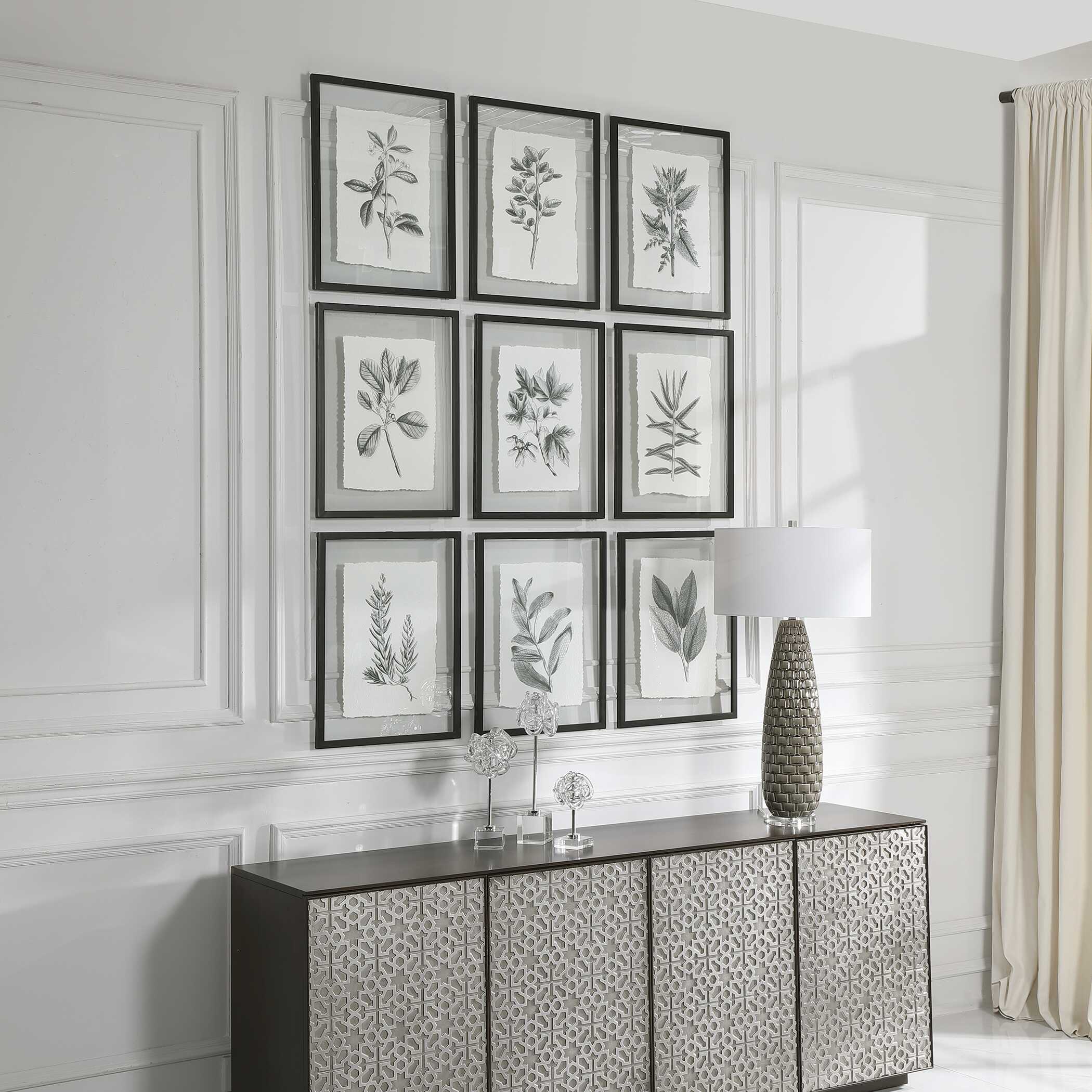 Farmhouse Florals Framed Prints Set/9, Painting by Uttermost, 17.5" width x 23" height x 0.75" depth View 4