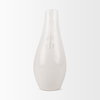 Urvi Tall Off White Speckled Asymmetrical Ceramic Vase, by Mercana, 7.09" length x 5.91" width x 13.98" height thumbnail 6