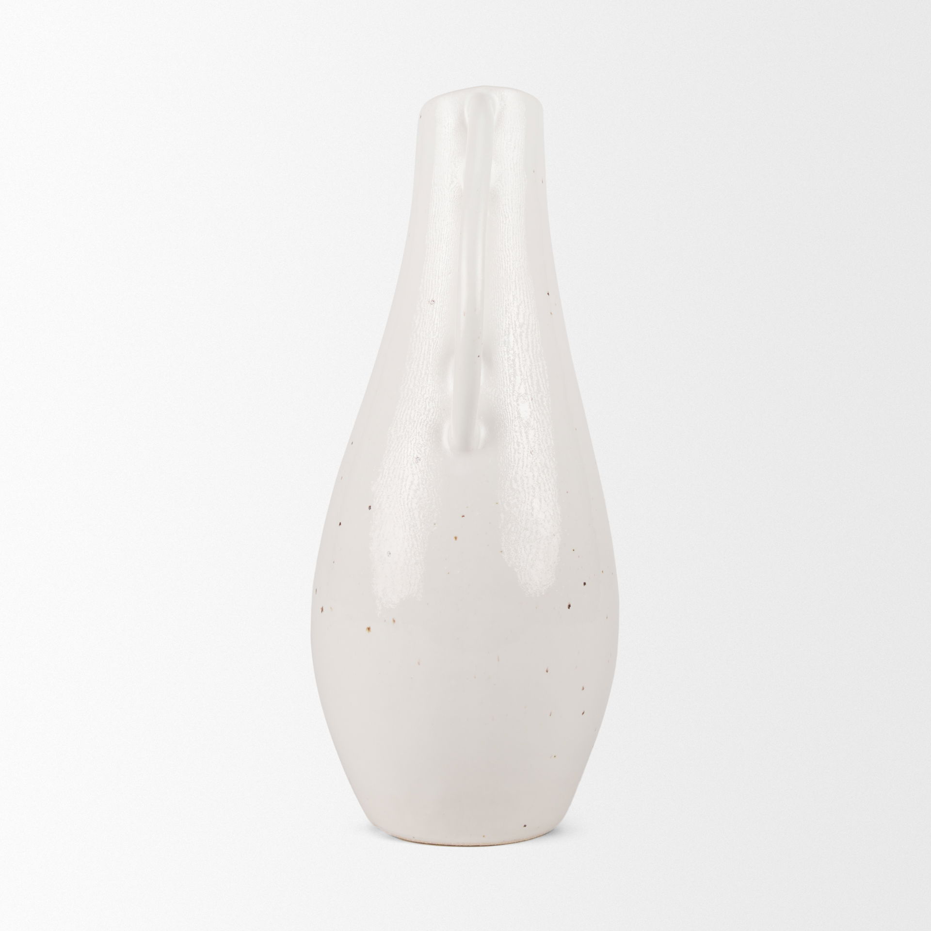 Urvi Tall Off White Speckled Asymmetrical Ceramic Vase large image 