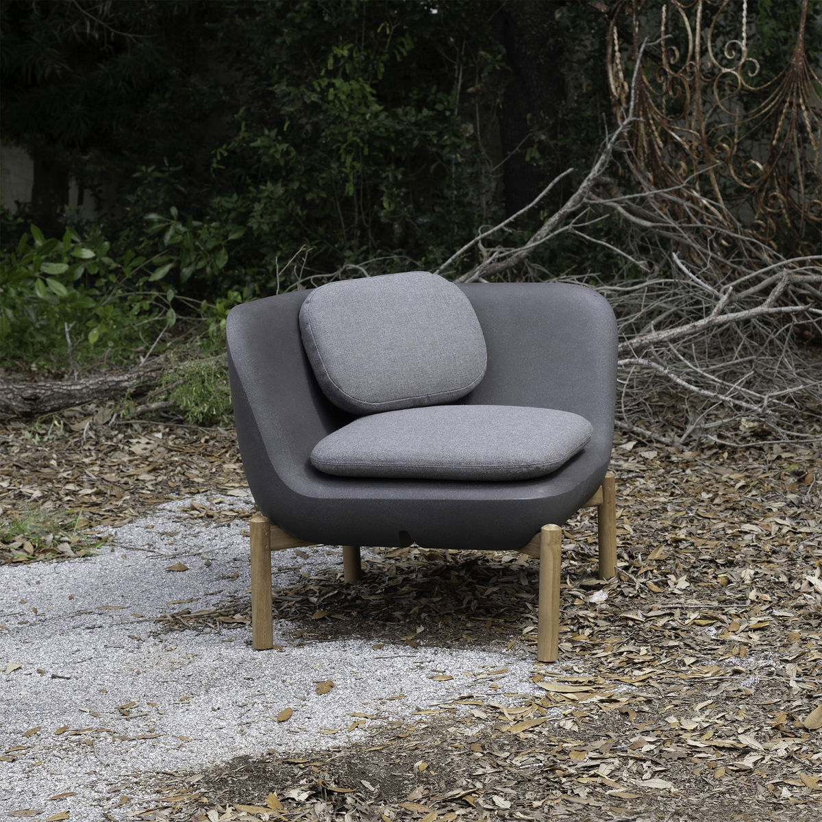 Inou Elements Corner Unit Add-on, Outdoor Furniture by Crescent Garden, 2'3.8" width x 2'2.4" height x 2'3.8" depth View 2