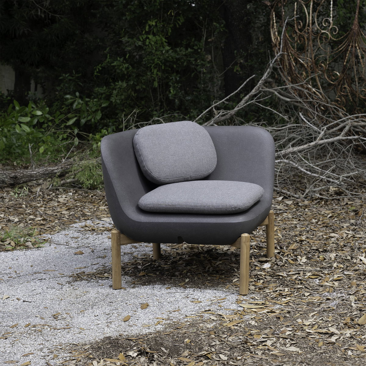 Inou Elements Corner Unit Add-on, Outdoor Furniture by Crescent Garden, 2'3.8" width x 2'2.4" height x 2'3.8" depth View 2