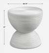 Bongo White Rattan Side Table, Side & End Table by Uttermost, 21.75" width x 22" height x 21.75" depth thumbnail 3
