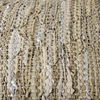 Aadhya  Taupe/Silver Leather and Cotton Pouf thumbnail 6