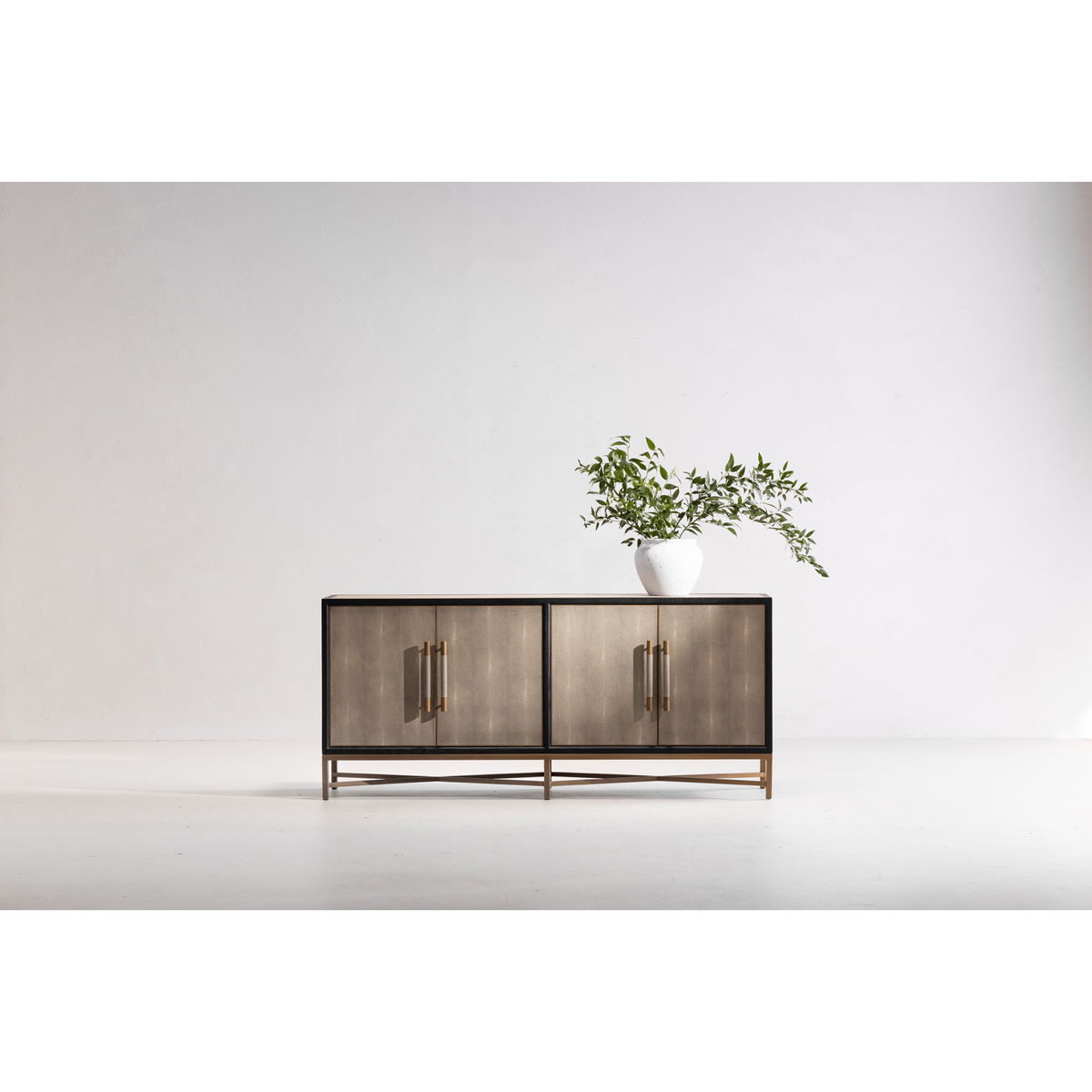 Mako Small Sideboard Grey, Cabinets & Sideboard by Moe's Home, 76" width x 34" height x 18" depth View 11