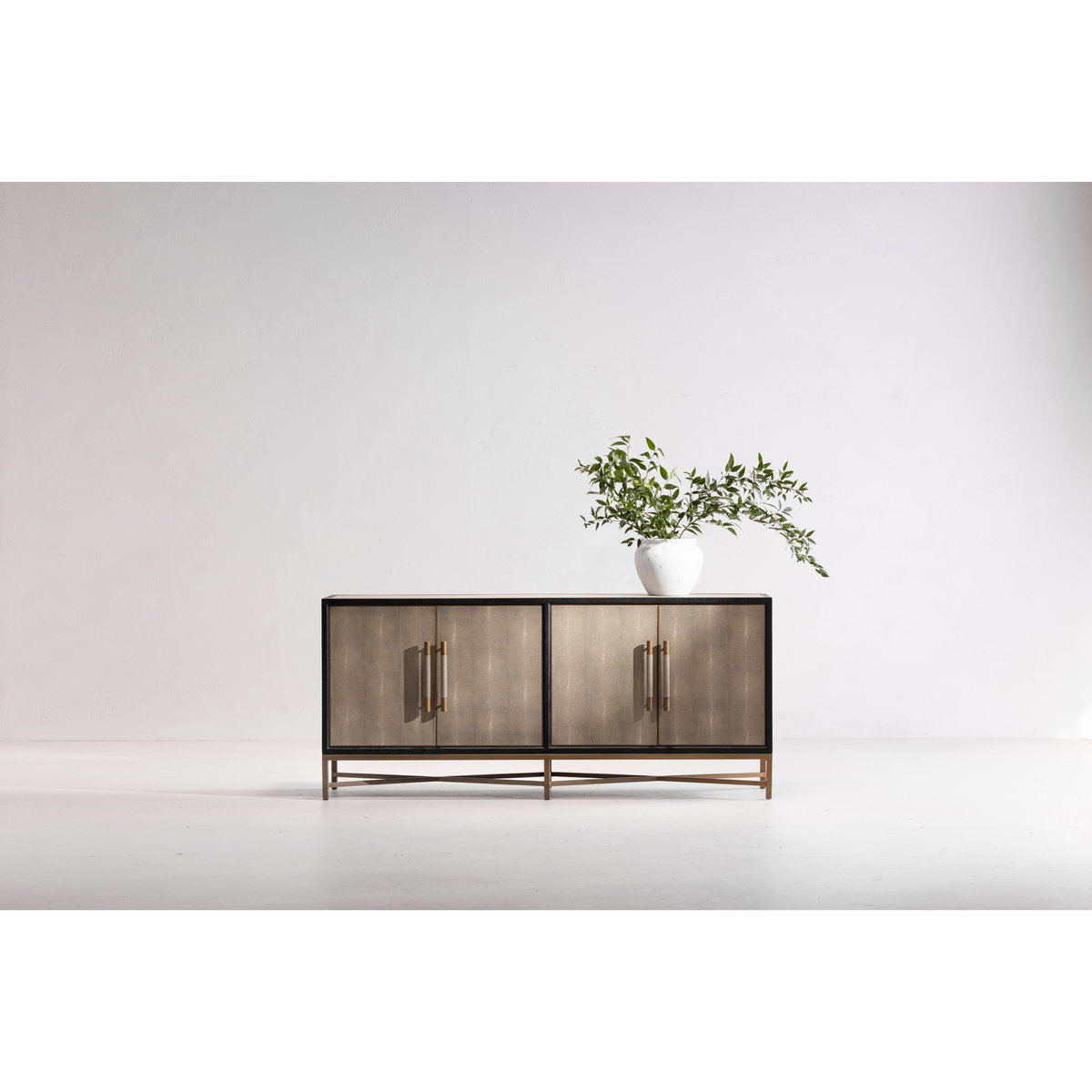 Mako Small Sideboard Grey, Cabinets & Sideboard by Moe's Home, 76" width x 34" height x 18" depth View 11