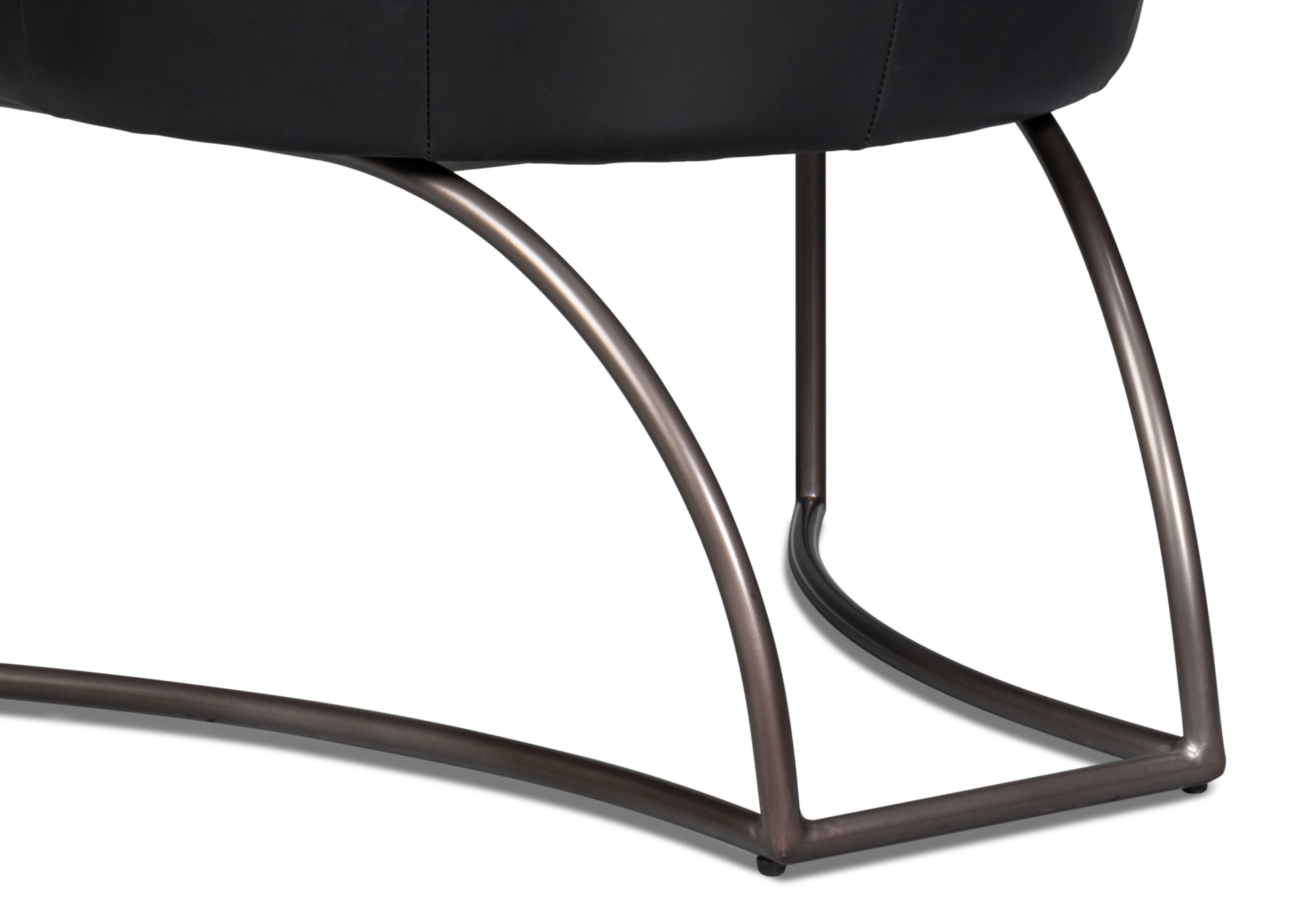 Nagel Distilled Leather Chair,Onyx Black, Seating by Sarreid, 30" length x 33" width x 45659" height View 6