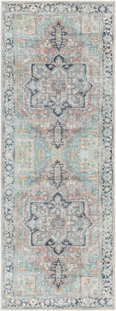 Kemer Machine Woven Rug, by Surya, 7'2.61" length x 2'7.5" width