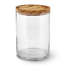 Online Designer Kitchen Olivewood & Glass Canister, Small