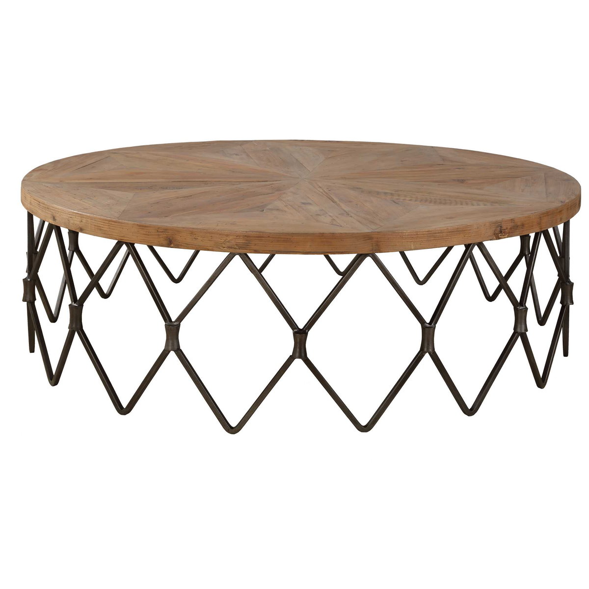 Chain Reaction Wooden Coffee Table, by Uttermost, 54" width x 17" height x 54" depth View 5