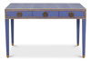 Gabriella Shagreen Desk/Table Marlin Blu, by Sarreid, 2' length x 4' width x 2'6" height thumbnail 2