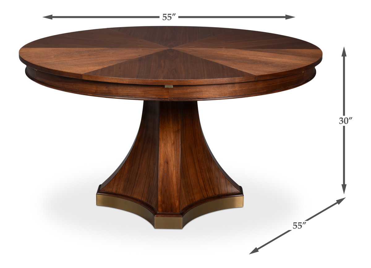 Chelsea Jupe Dining Table, by Sarreid, 4'7" length x 4'7" width x 2'6" height View 13