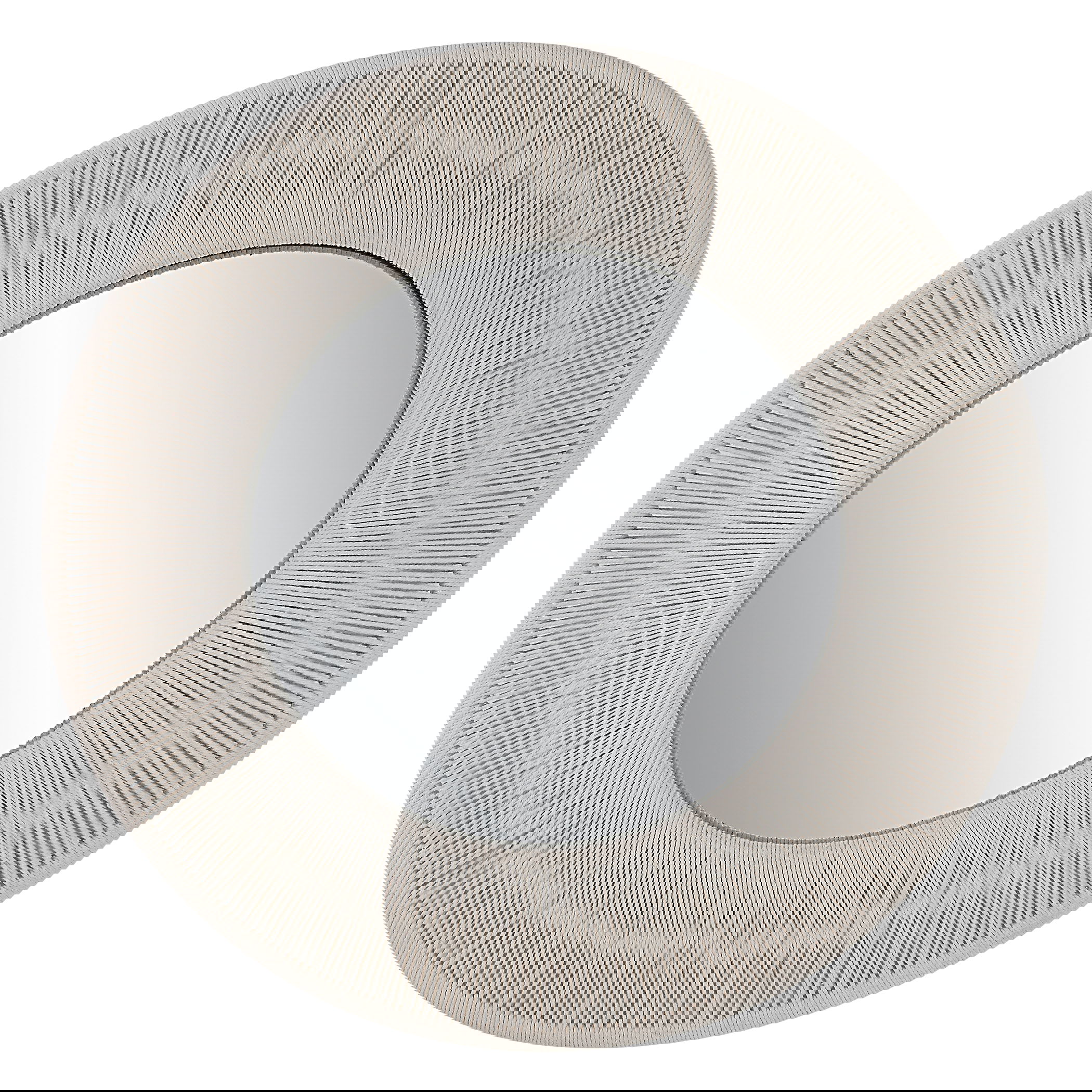 Sailor's Knot White Small Round Mirror, by Uttermost, 33" width x 33" height x 2.37" depth View 1