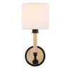 Franconia 1 Light Wooden Sconce, by Uttermost, 5.5" width x 12" height x 5.5" diameter x 6.87" depth thumbnail 4