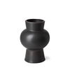 Laforge II Black Ceramic Vase, by Mercana, 7.48" length x 7.48" width x 11.42" height thumbnail 1