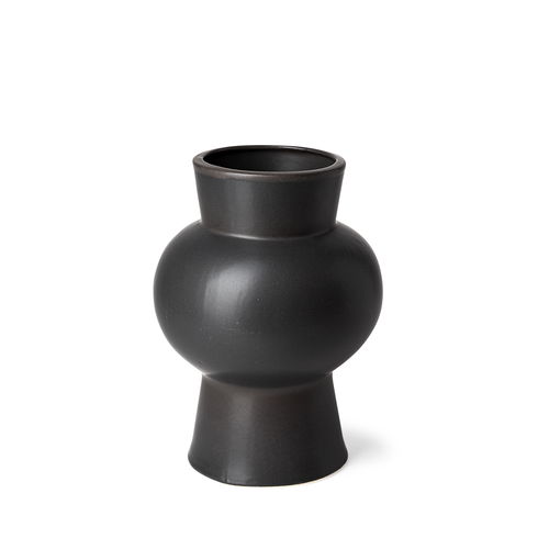 Laforge II Black Ceramic Vase