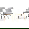 Deco Oak Dining Chair Light Grey - Set Of Two thumbnail 1