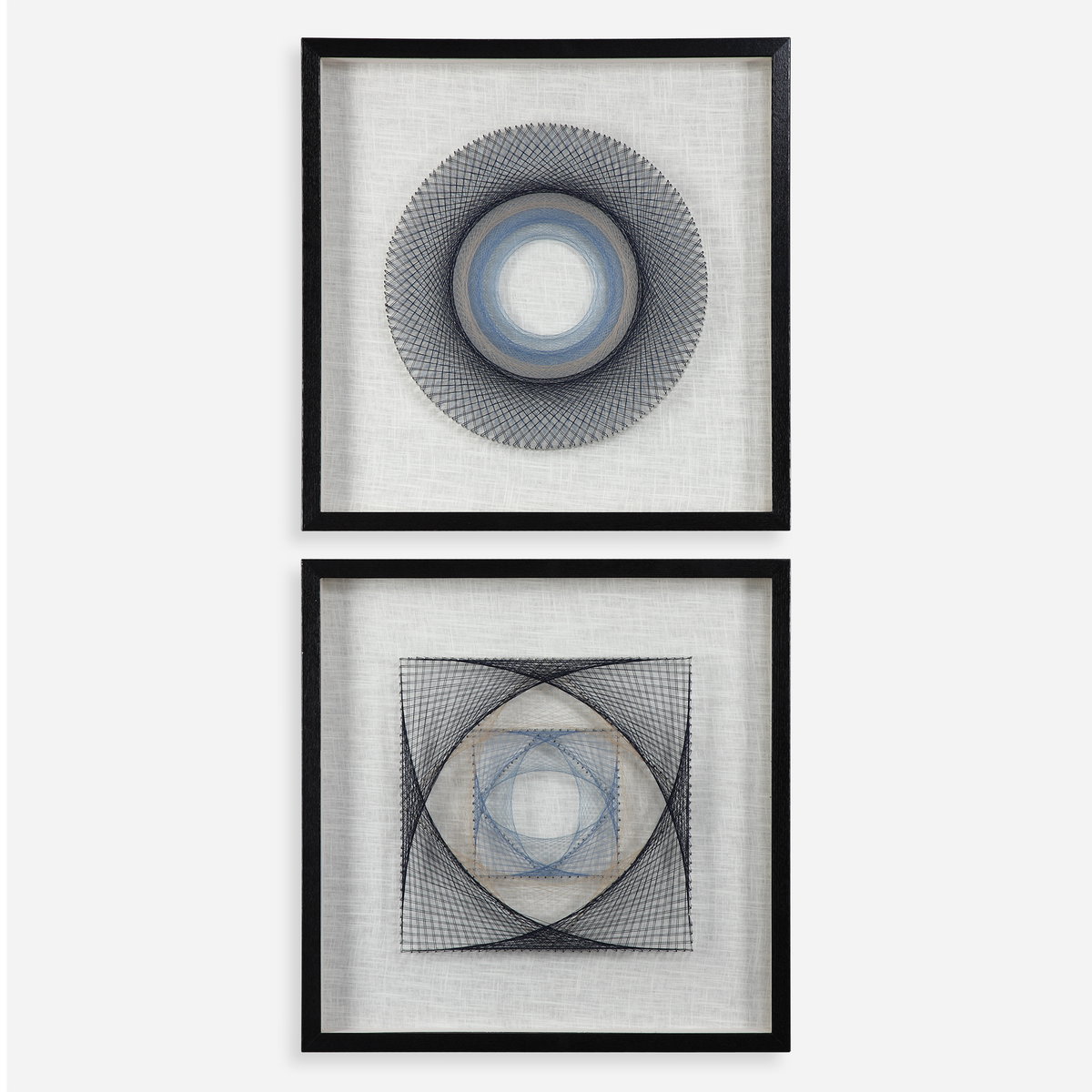 String Duet Geometric Art Set/2, by Uttermost, 1'11.62" width x 1'11.62" height x 2.5" depth View 1
