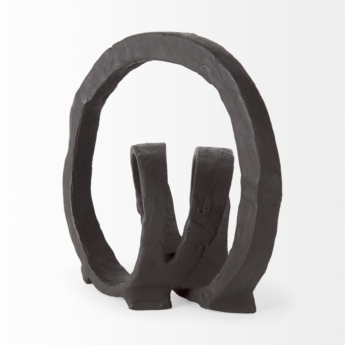 Stanislaw II Black Metal Infinite Ribbon Sculpture, Decorative Object by Mercana, 8.27" length x 4.72" width x 8.27" height View 7
